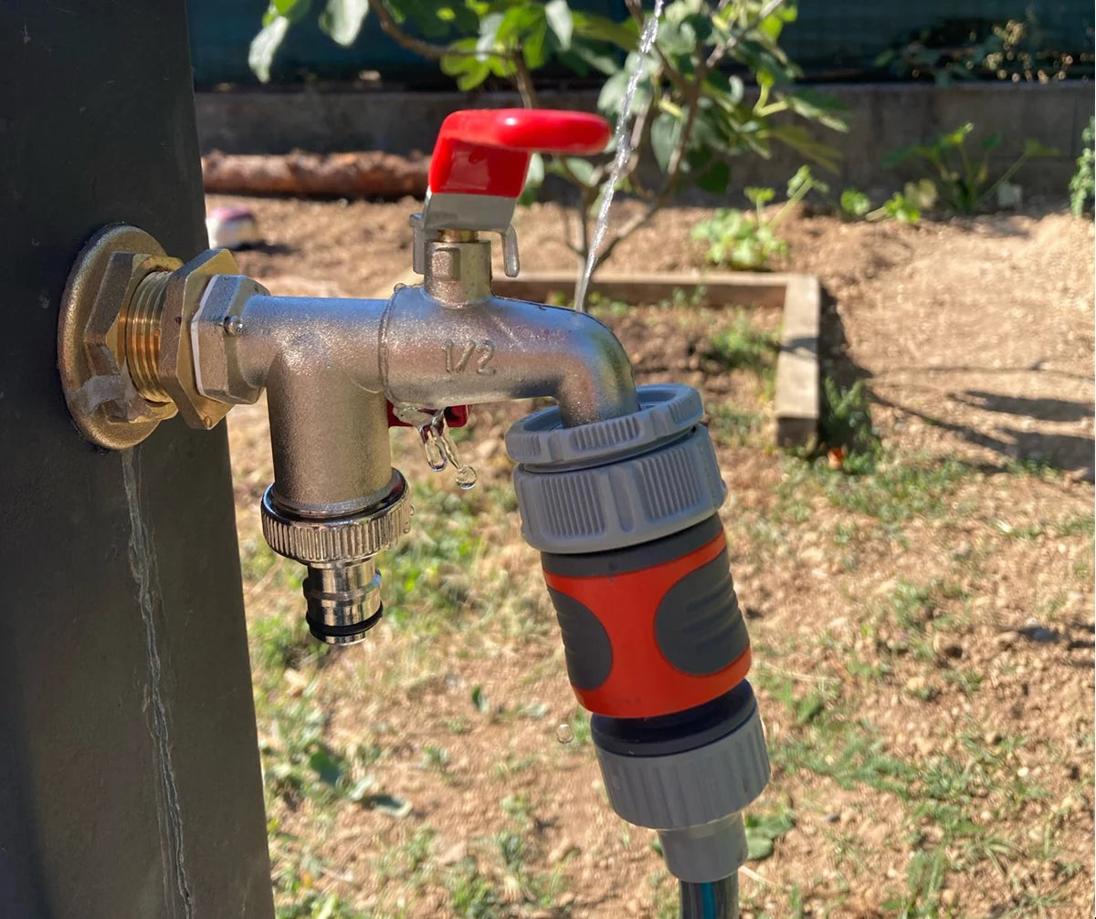 Herramientas de jardinería Grifo de agua de latón de 1/2" para exteriores e interiores, usado, con palanca de encendido y apagado fácil, grifos de suministro de riego, válvula de bola