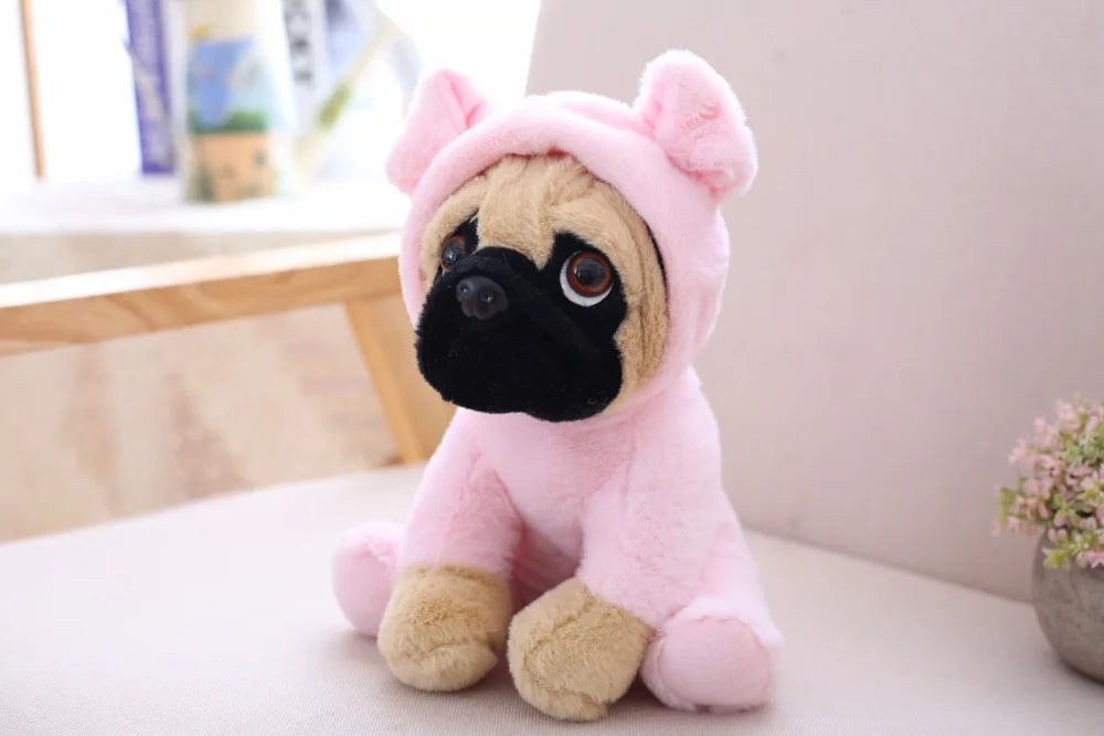 Lifelike Plush Sharpei Pug Simulation Dog Toy for Kids Adorable Cuddly Puppy Gift for Birthdays and Christmas