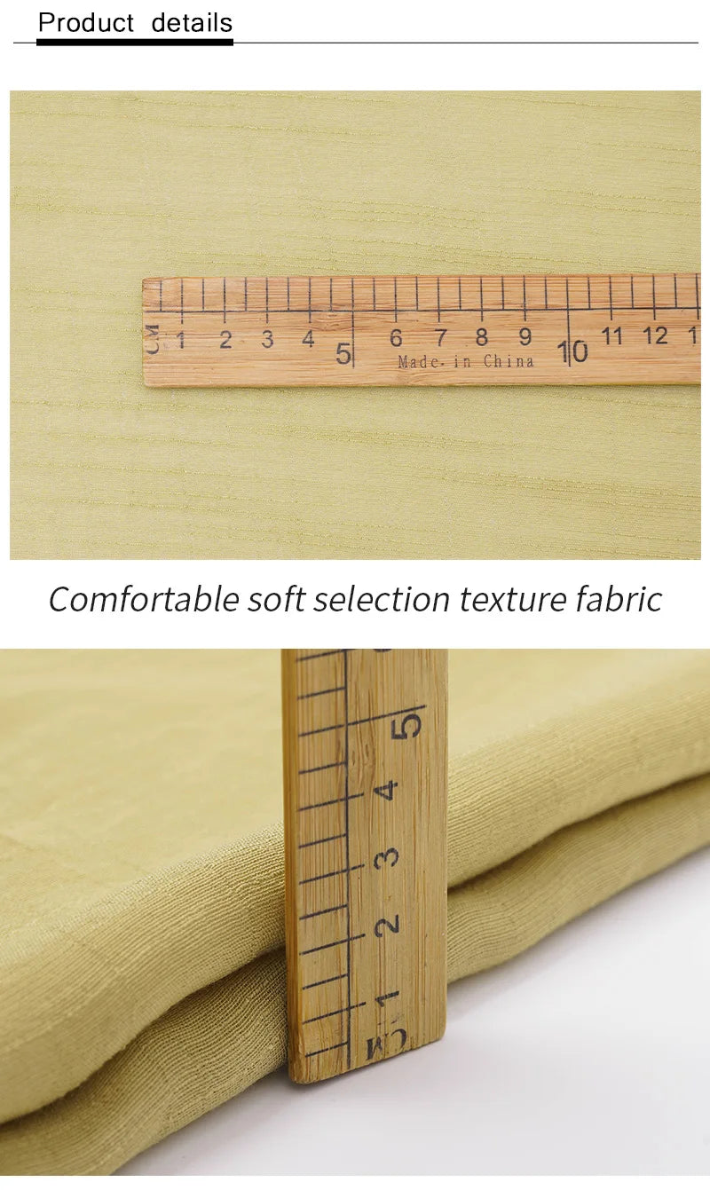 Solid Color Imitation Hemp Bamboo Crepe Fabric 5M 2M 1M 0.5M Soft Breathable Vibrant DIY Dress Gauze Curtain Bedding