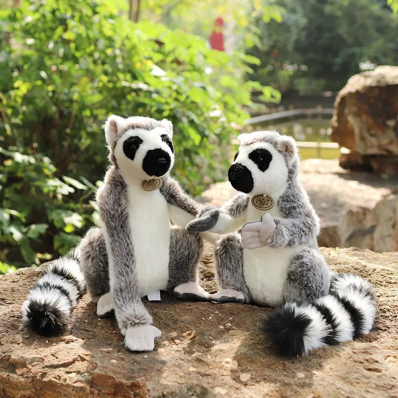 28cm Wild Lemur Plush Stuffed Animal Toy with Short and Long Arms for Kids and Adults