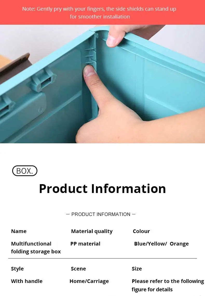 1pc Foldable Storage Box Large Capacity For Toys Clothes Books