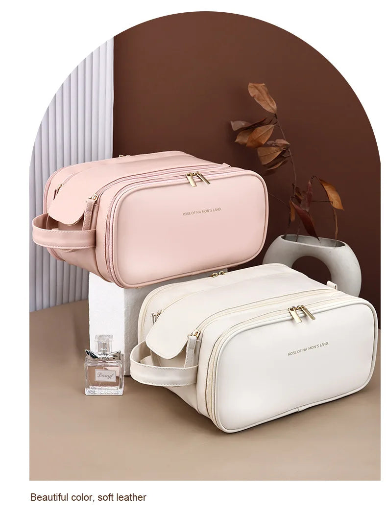 Waterproof Travel Cosmetic Bag for Men and Women Large Capacity Organizer for Makeup and Toiletries