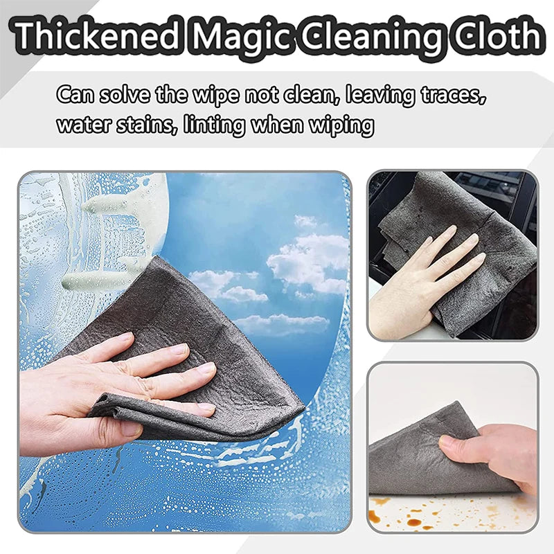 Thickened Microfiber Cleaning Cloths for Streak-Free Car Window and Glass Cleaning Reusable Household Towels
