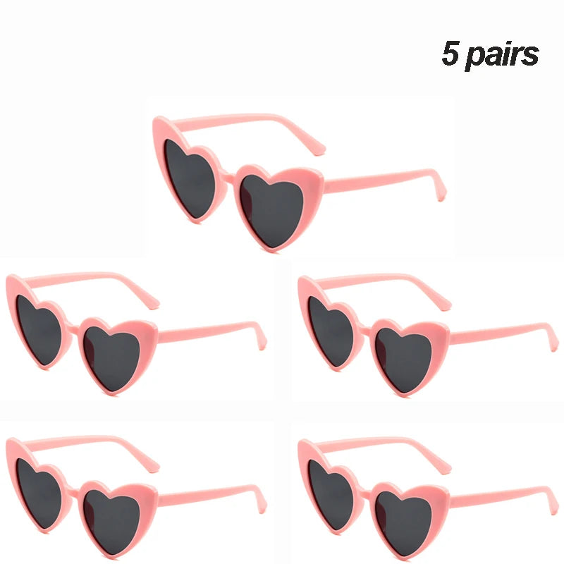 2024 Summer Beach Sunglasses Women Heart Shaped Fashion Glasses