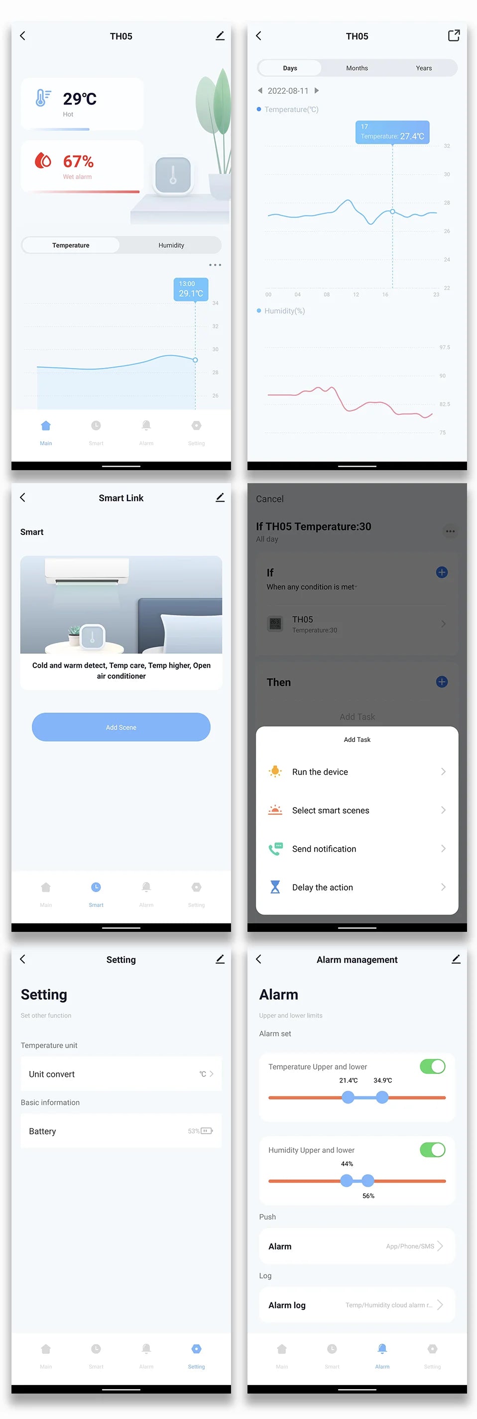 Sensor de temperatura y humedad inalámbrico Tuya Smart MINI con pantalla LCD, termómetro e higrómetro, aplicación remota para hogares inteligentes