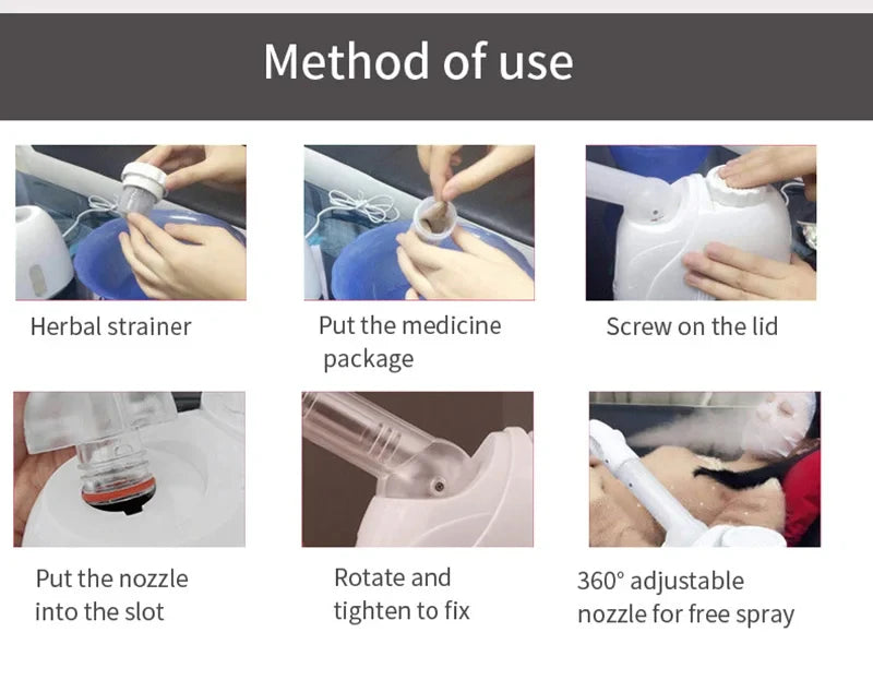 Facial Hot Spray Steamer with Extendable Arm for Spa and Moisturizing