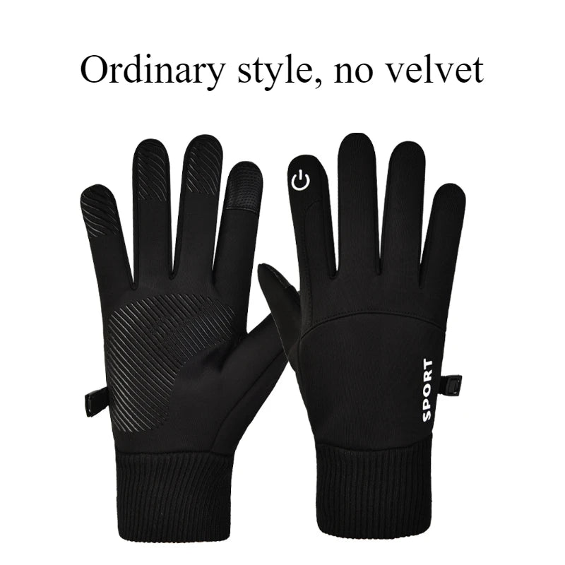 Non Slip Touch Ski Gloves Waterproof Pocket Warm Unisex Snowboard Accessories