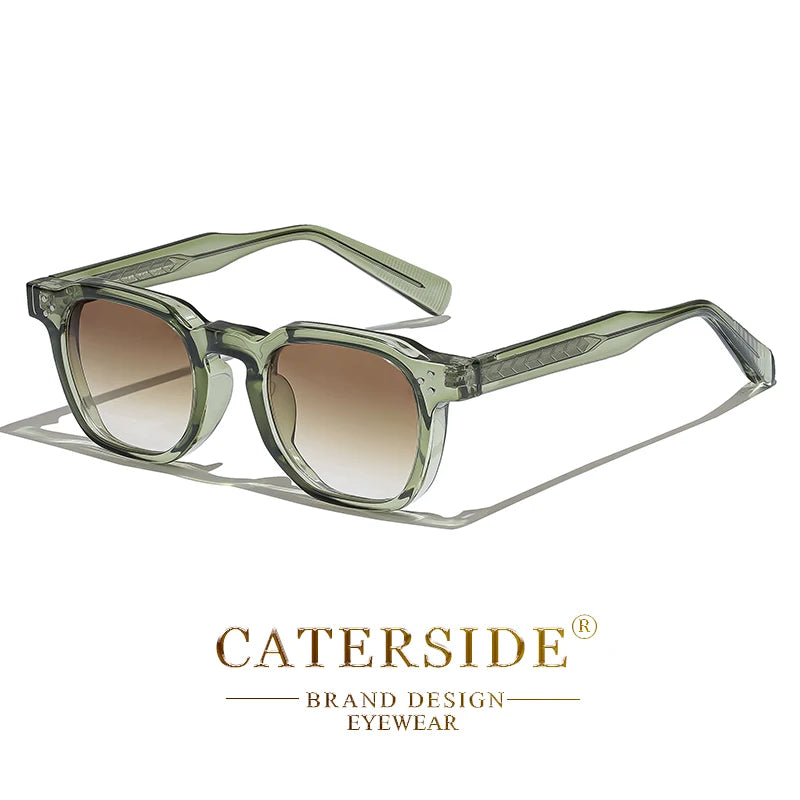 CATERSIDE Retro Punk Small Frame Sunglasses for Men and Women