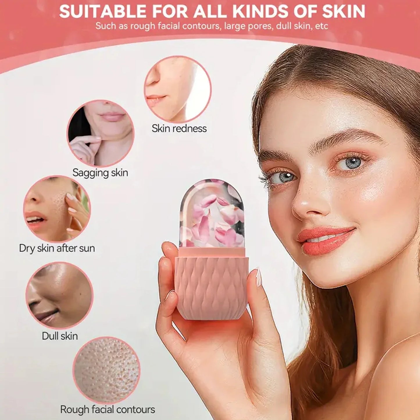 Reusable Silicone Ice Mold for Face Beauty Ice Roller Skin Care Tool