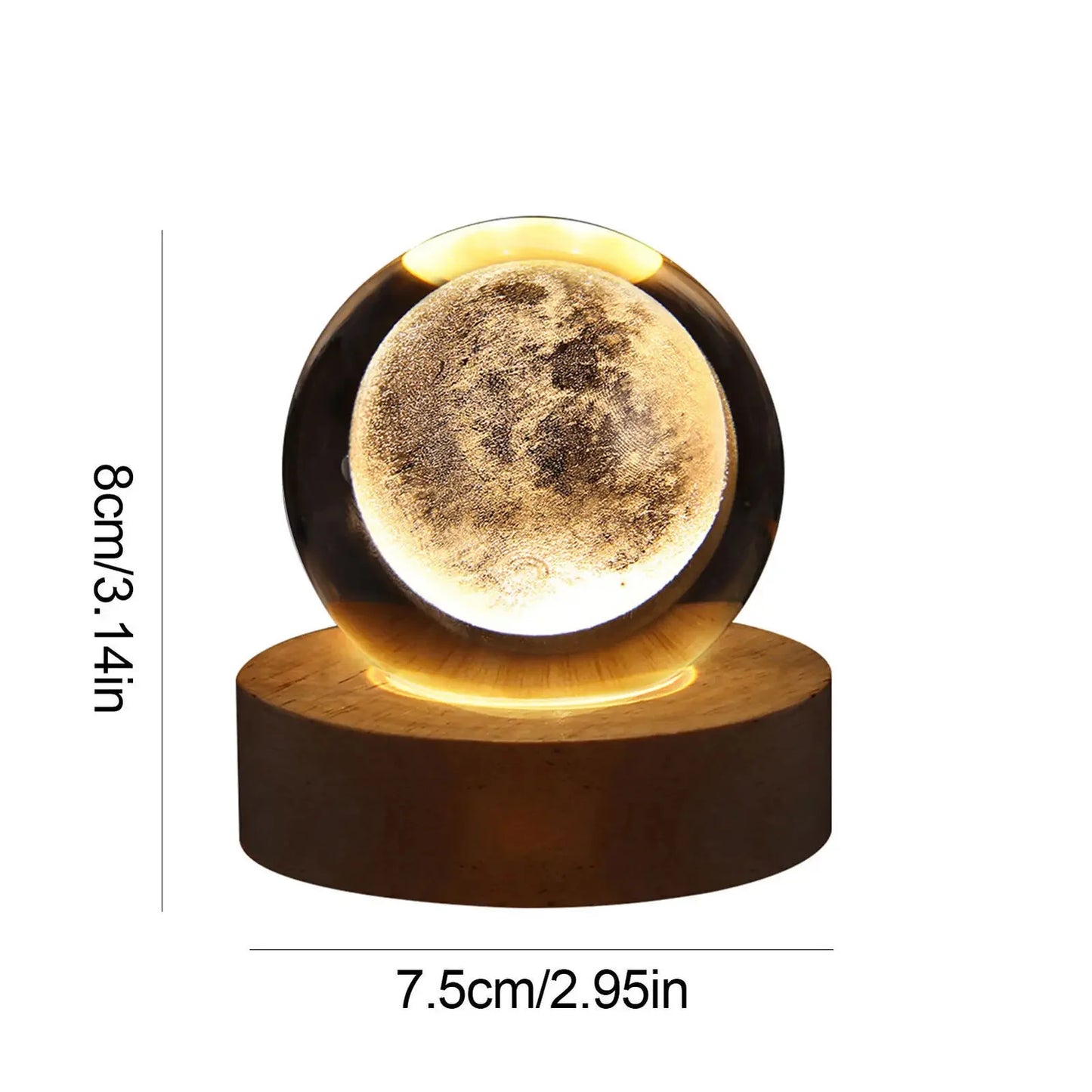 Kids LED Crystal Ball Toys Table Lamp 3D Galaxy Decor Xmas Gifts