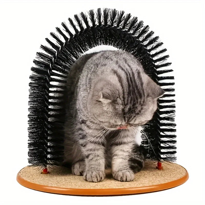 1pc Grooming Brushes And Tickle Toys That Cats Can't Resist Cat Arch Self Groomer Pamper Your Cat With Massages And Grooming