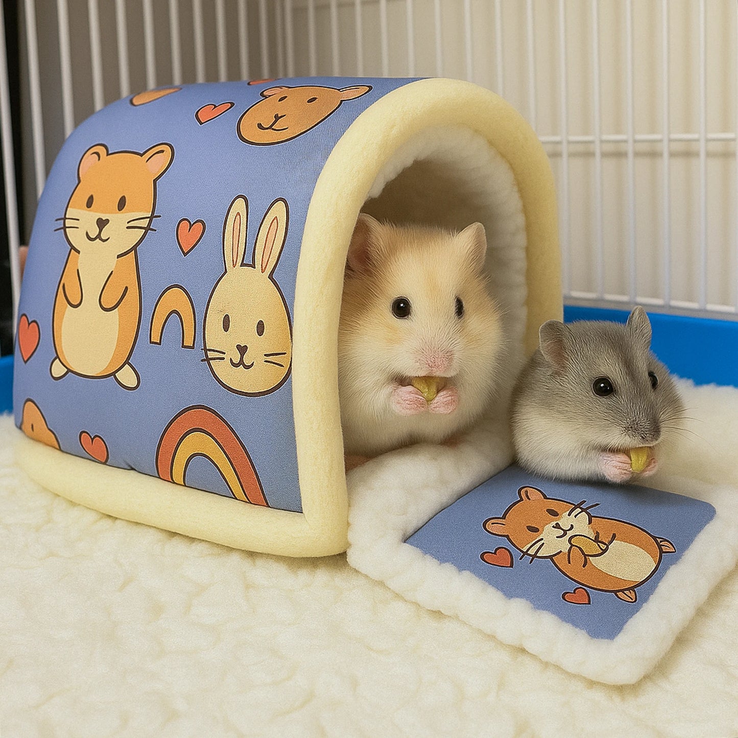 New Style Pet Cotton Nest Winter Insulated House Hamster Nest Golden Thread Bear Flower Branch Rat Add Cotton Warm Nest Little