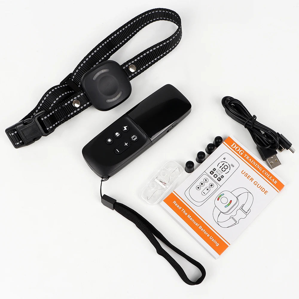 800m LCD Dog Training Collar Remote Control Pet Bark Stopper Dog Waterproof Electric Training Collars With Beep Shock Lighting