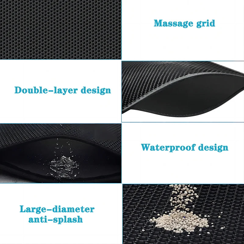 EVA Double Layer Cat Litter Pad Waterproof Non-Slip Easy Cleaning Pet Accessory