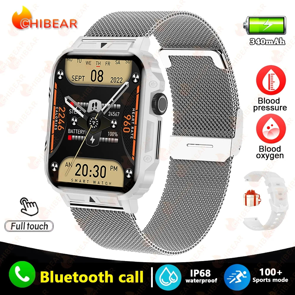 Military Outdoor GPS Sports Smart Watch Men 1.95 Inch Bluetooth Call Heart Rate Blood Oxygen for Android IOS