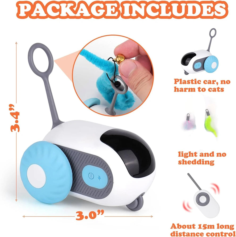 Smart Cat Toy 2 Modes Automatic Remote Controlled Car for Cats Dogs Interactive Training Supplies