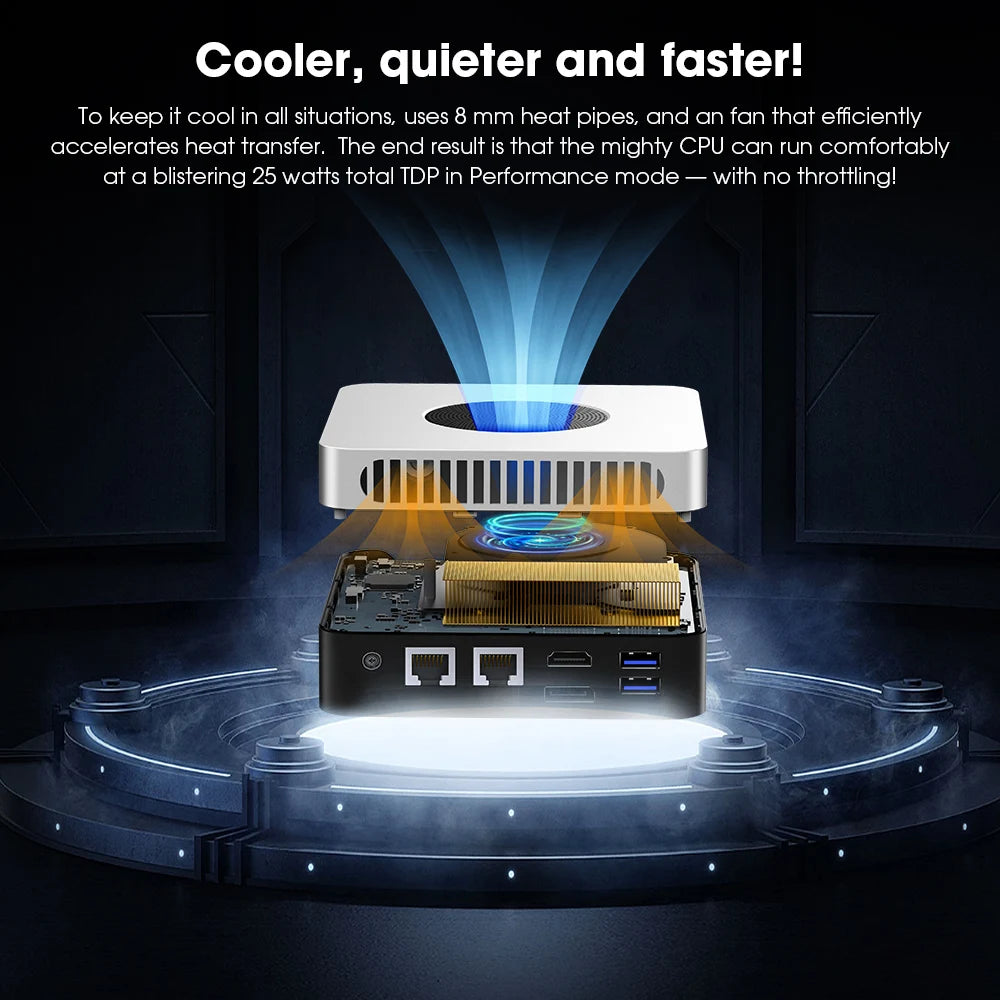 CHUWI LarkBox X Mini PC 12GB RAM 512GB SSD Intel N100 Game PC UHD Graphics WiFi 6 Desktop