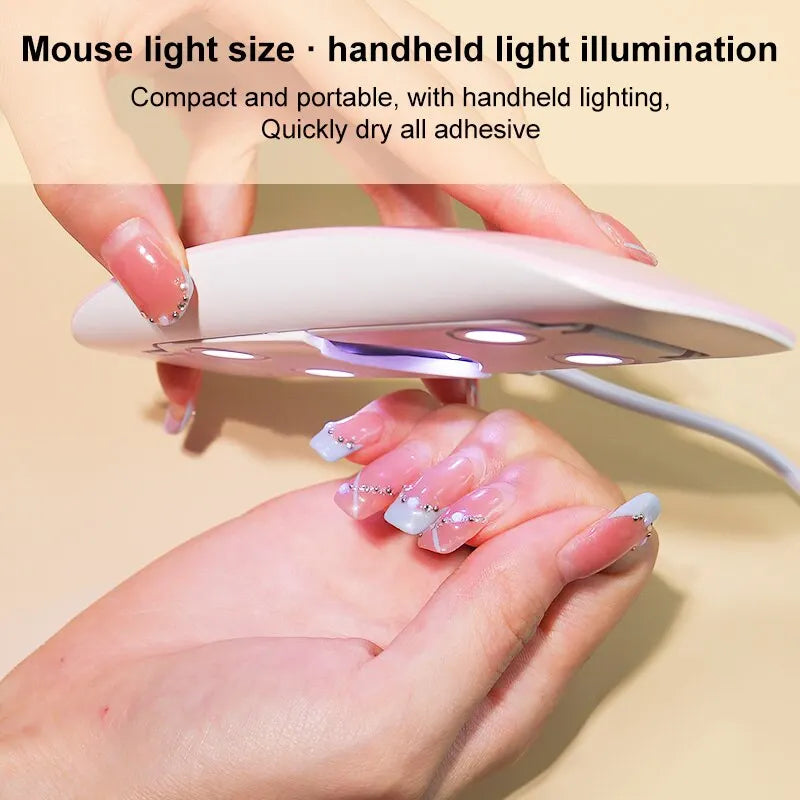 6W Mini Nail Dryer Machine Portable UV Lamp With USB Cable