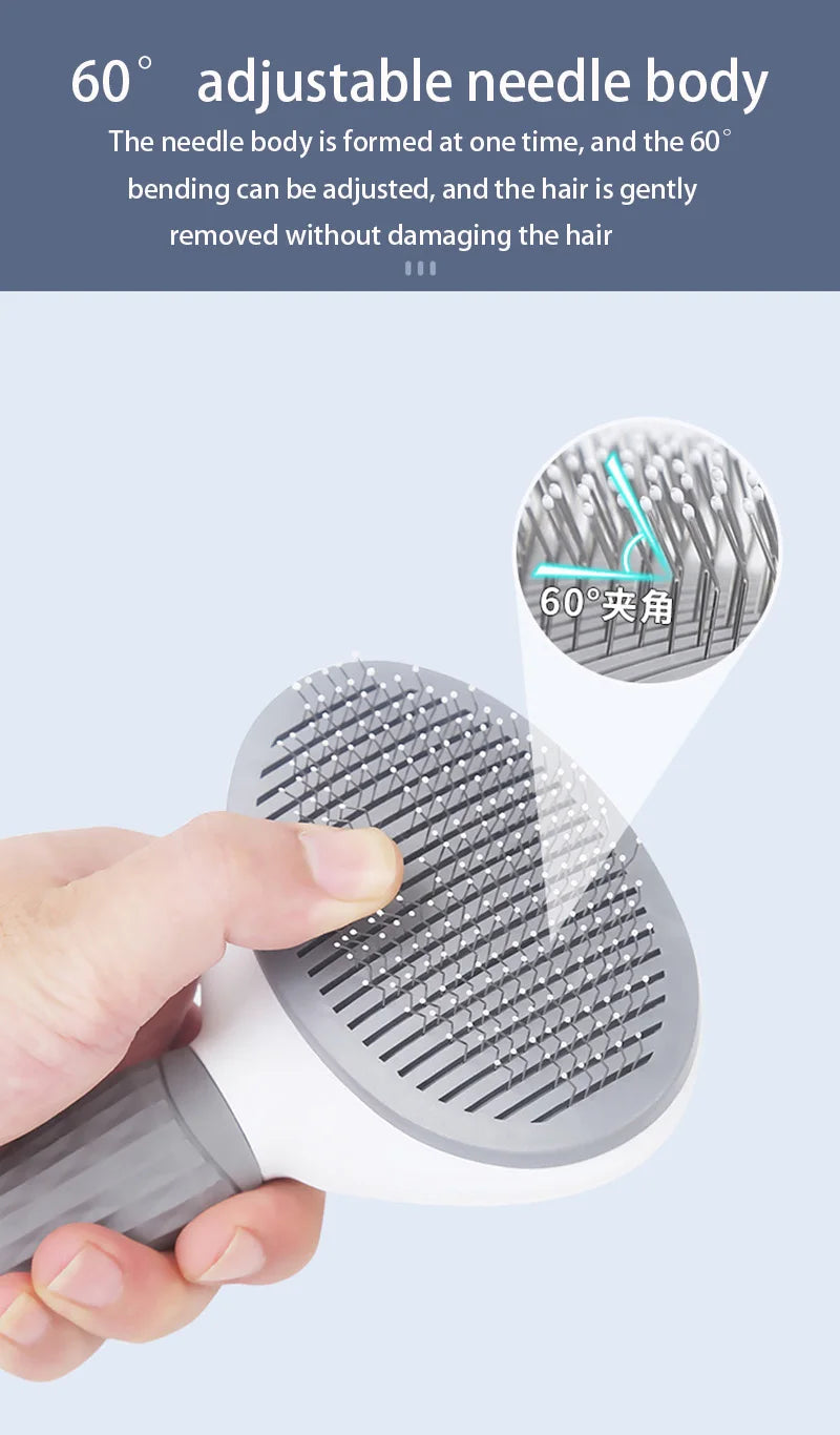 Pet Comb Stainless Steel Needle Comb for Dog and Cat Hair Removal