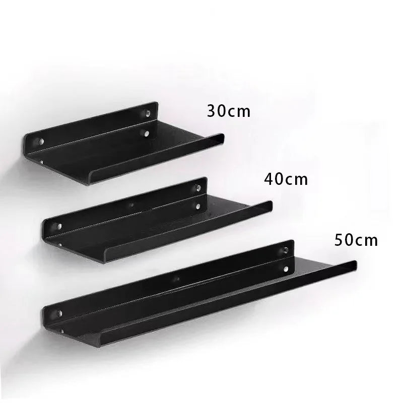 Colour Invisible Acrylic Floating Shelves Wall Mounted Bookshelf Storage Rack for Room and Bathroom