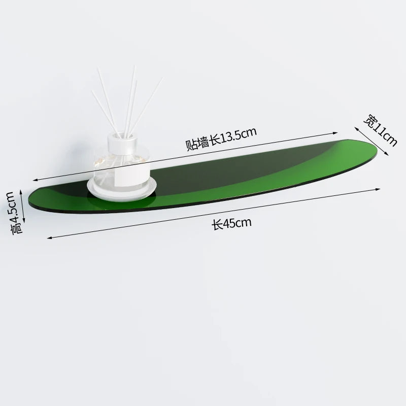 Colorful Acrylic Floating Shelf Invisible Storage Rack for Bathroom Kitchen Living Room