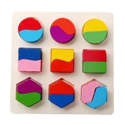 Wooden Puzzle Montessori Toys for Baby Early Learning 1-3 Years