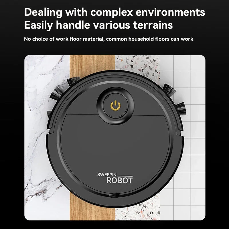 Fully Automatic Intelligent Sweeping Robot with Suction and Mopping Functions for Effortless Home Cleaning