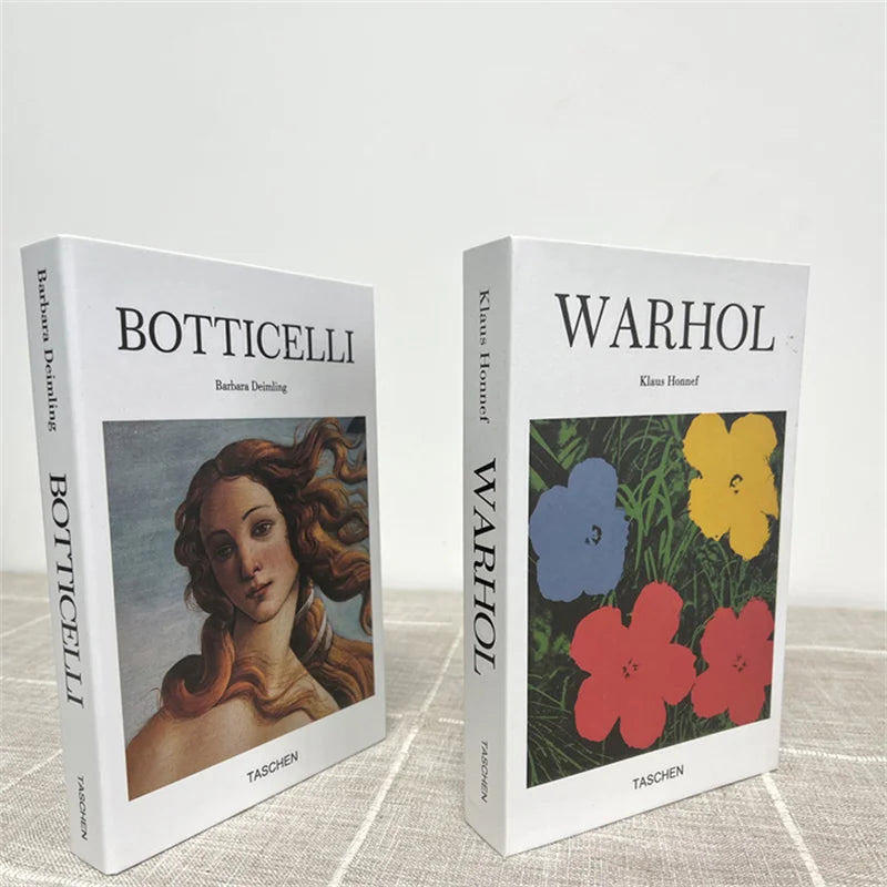 2 Piece Luxury Fake Book Decoration Set for Home and Cafe Decor Vintage Style Ornaments for Study and Club