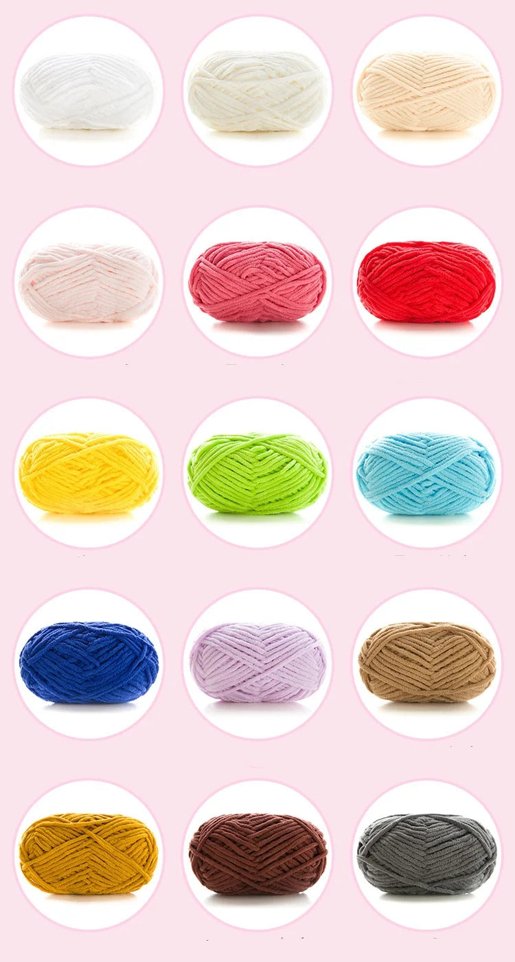 50g Polyester Cute Yarn Ball for Warm Velvet Crochet Scarf