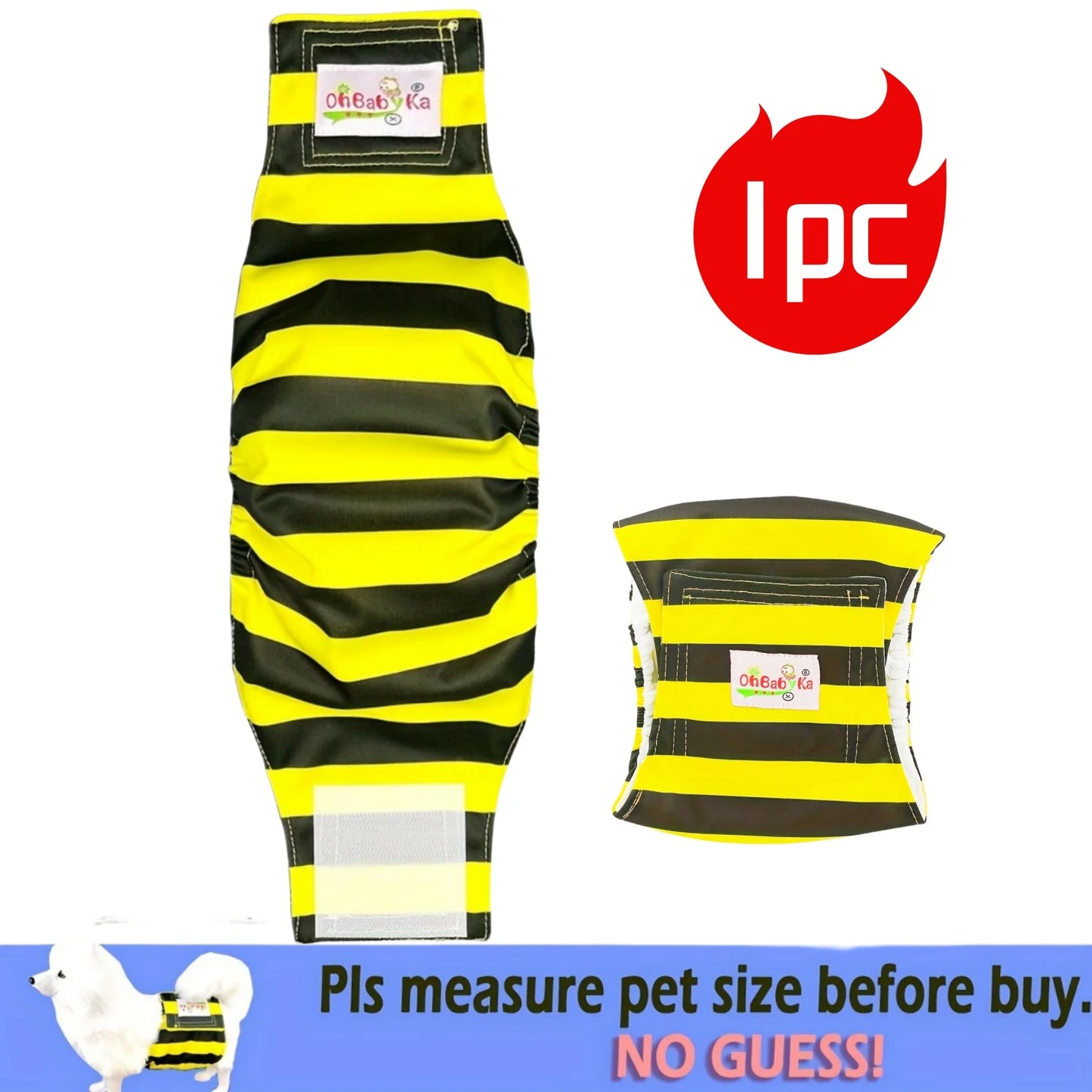 Washable Male Dog Diaper Cloth Underwear Pet Sanitary Panties for Puppy Reusable Nappy Belly Band Wrap Leak Proof Diapers