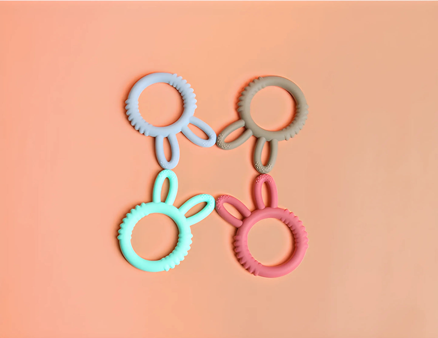 Baby Silicone Teether Bunny Safe Pacifier for Happy Teething