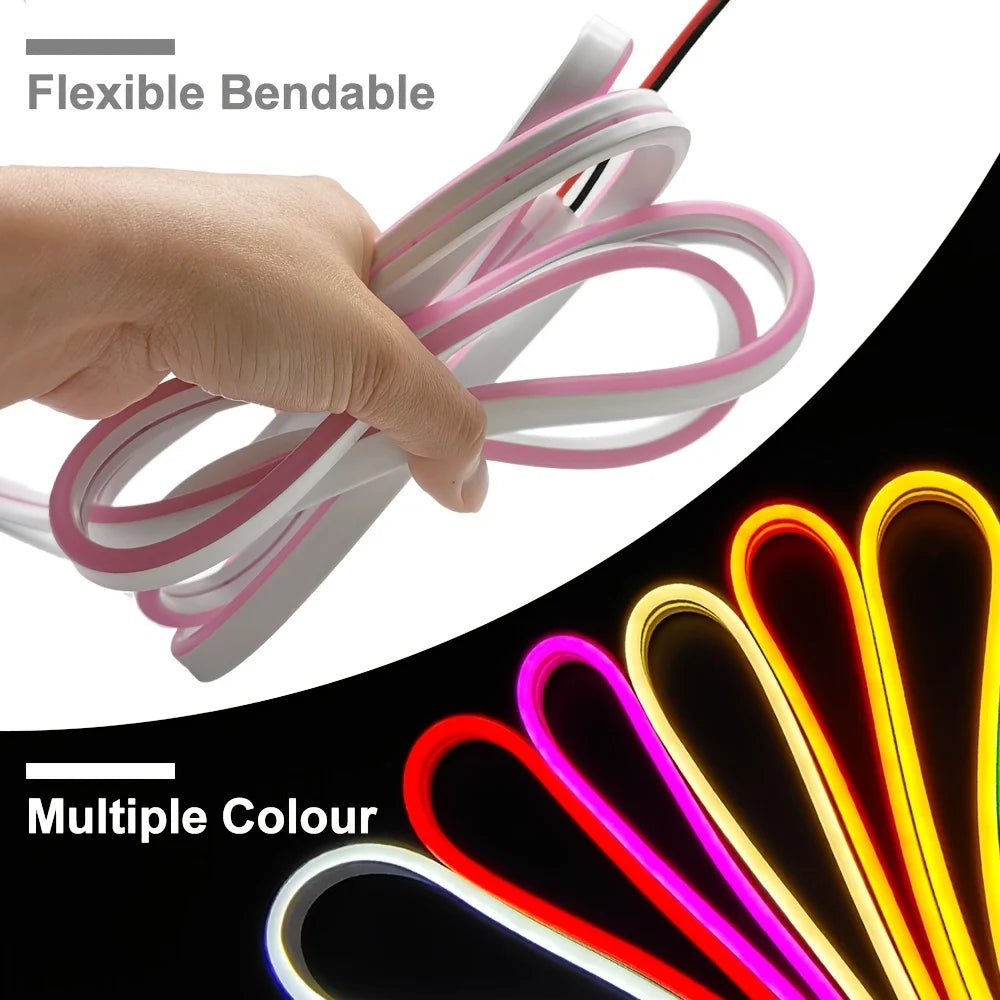 Neon LED Strip Light 5M 600 LEDs Waterproof Flexible Silicone Lamp