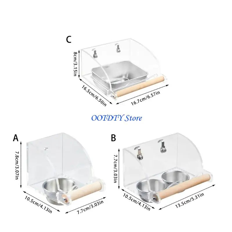 367A Bird Cage Feeder Water Dispenser Parakeet Container Foraging Toy
