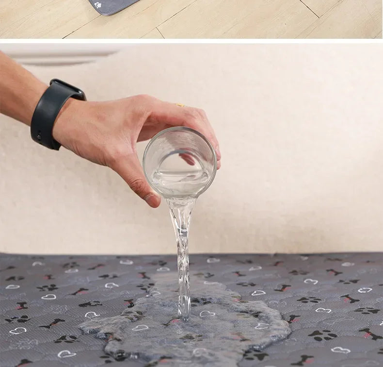 Reusable Absorbent Dog Pee Pad Blanket Washable Puppy Training Mat Multi-Use Pet Bed and Car Seat Cover