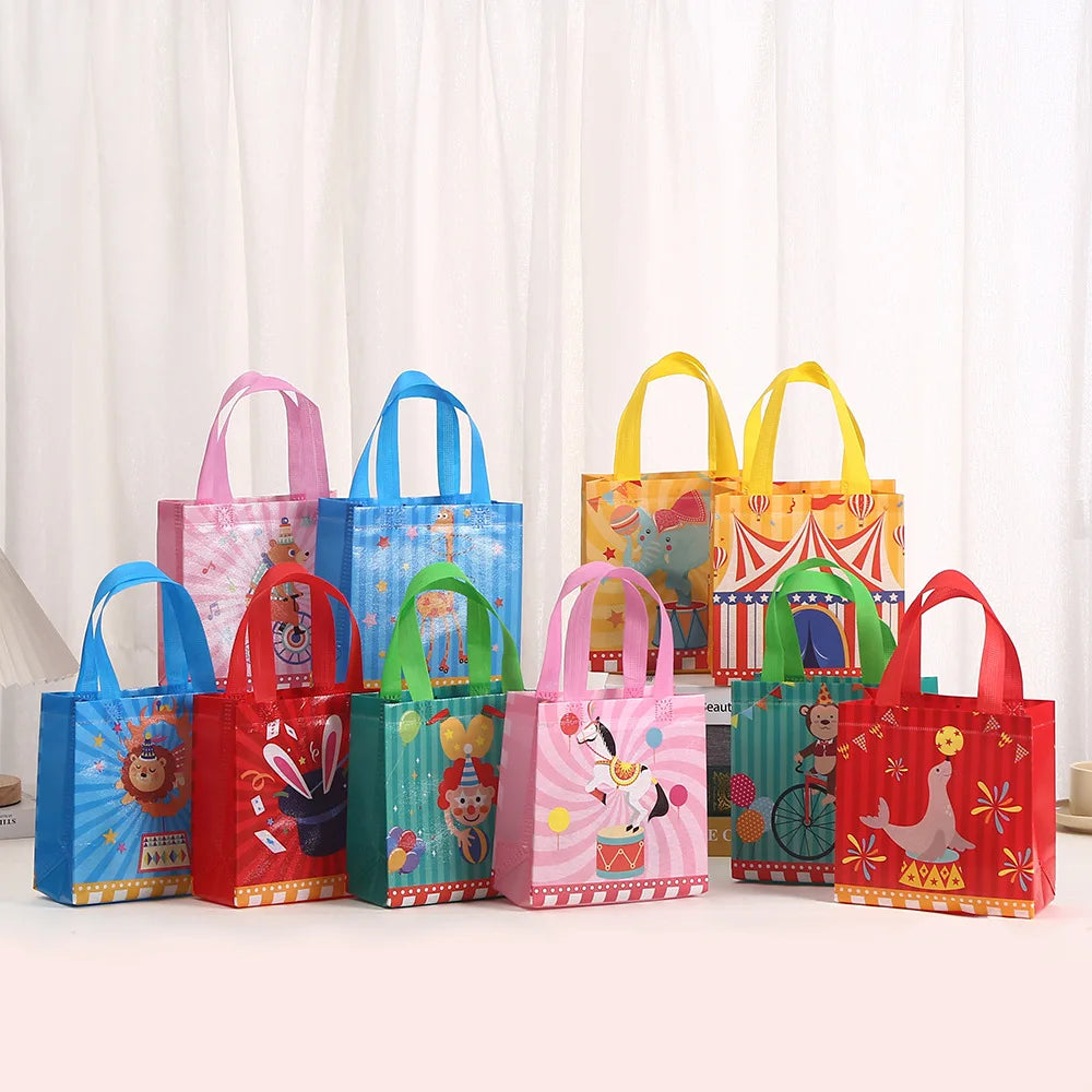 Circus Carnival Non Woven Gift Bags for Kids Birthday