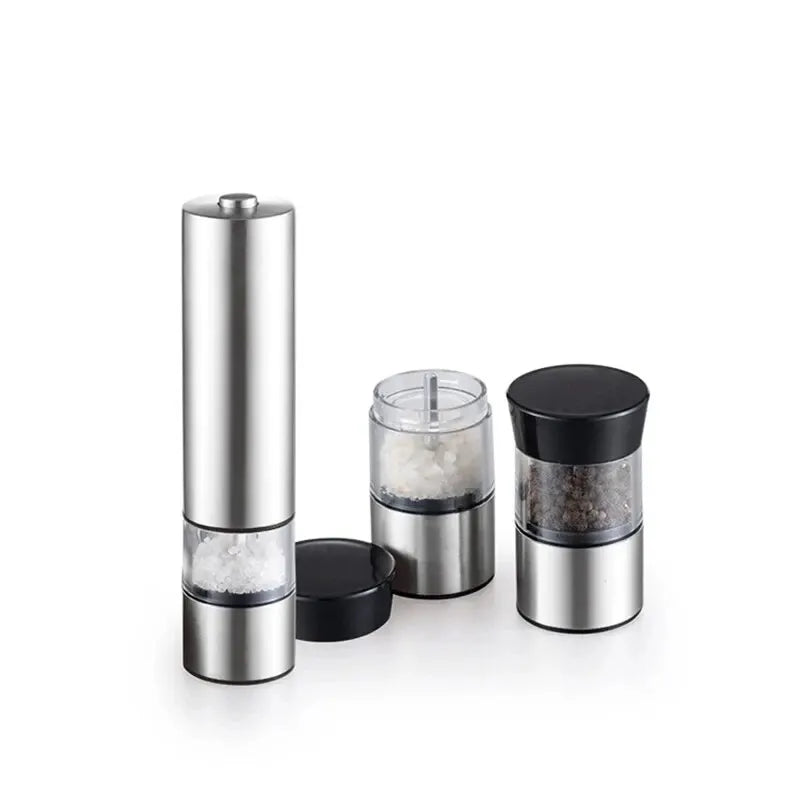 Stainless Steel Electric Pepper Grinder for Spices and Sea Salt