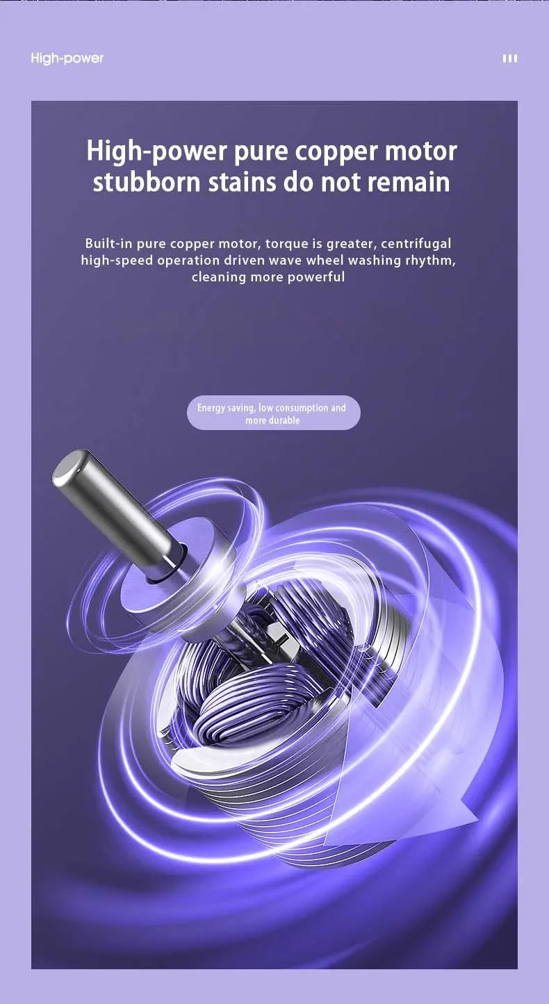 8L Foldable Washing Machine Mini Travel Washer With Drying