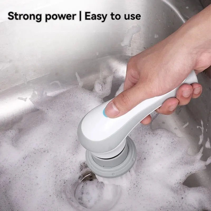 3-in-1 Electric Cleaning Brush USB Rechargeable Rotary Scrubber
