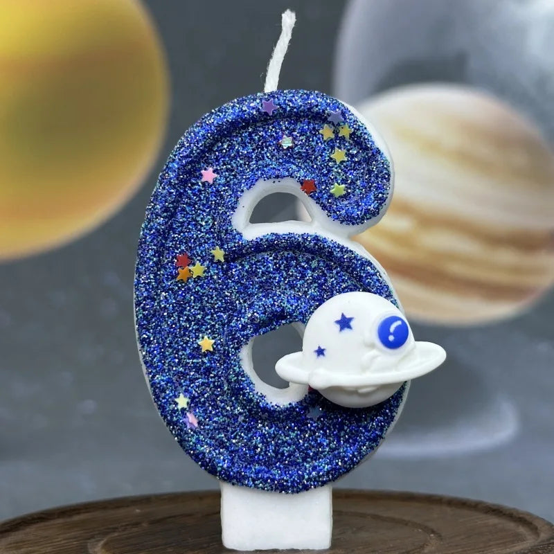 DIY Digital Birthday Wax Planet Universe Cake Candles
