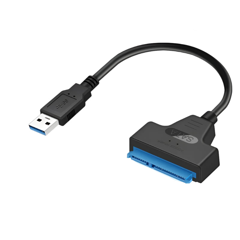 Cable SATA a USB 3.0/2.0 de hasta 6 Gbps para disco duro externo HDD SSD de 2,5 pulgadas Adaptador SATA 3 de 22 pines Cable USB 3.0 a Sata III