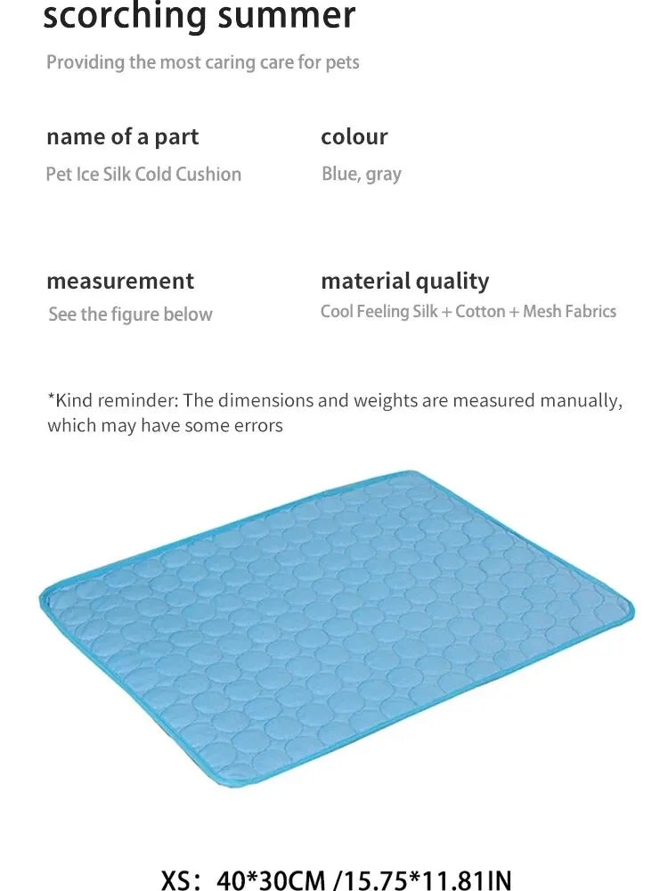 Pet Ice Mats Summer Cooling Sleeping Pad for Small Dogs and Cats