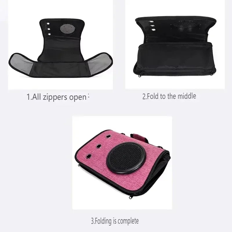 Cat Bags Large Capacity Space Pet Bag Portable Foldable Crossbody Bag Lightweight Outdoor Handbag Pet Supplies Cat Dog Supplies