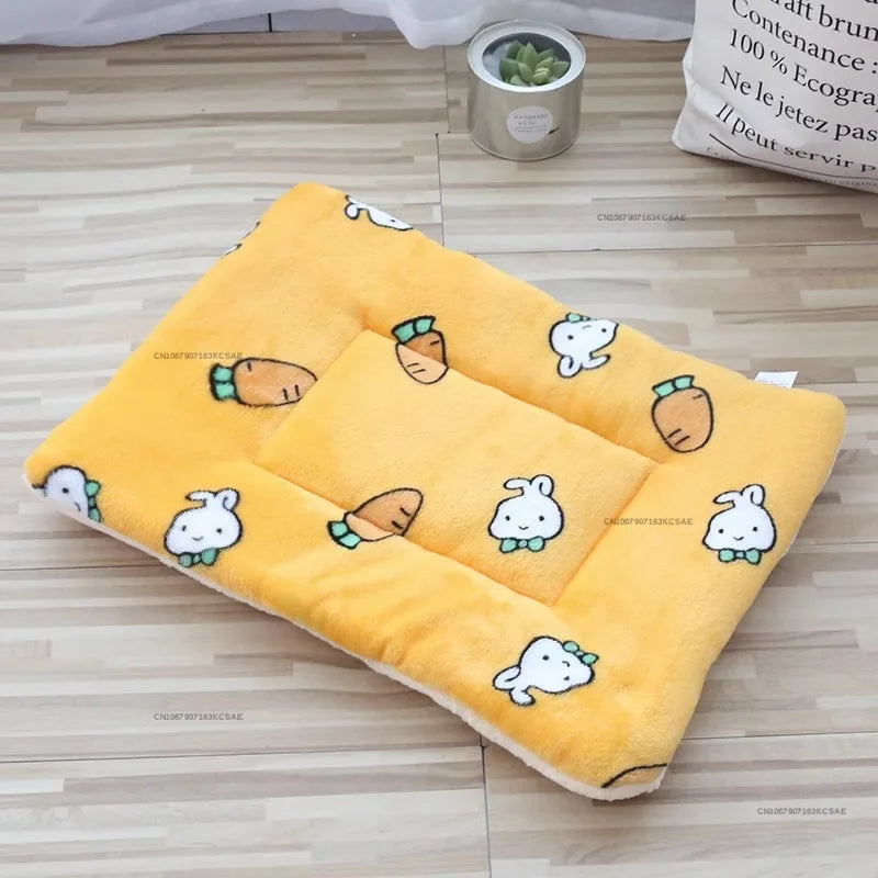 Chinchilla Rabbit Soft Bed Mat House Nest Hamster Accessories Small Animal Guinea Pig Hamster Bed House Winter Warm Squirrel