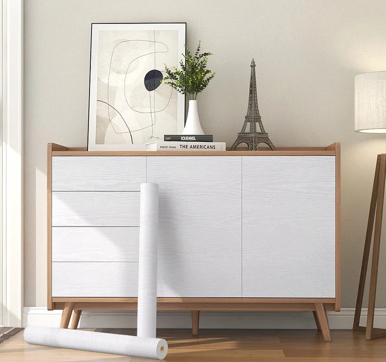 Black Wood Peel And Stick Decorative Film Easy To Clean