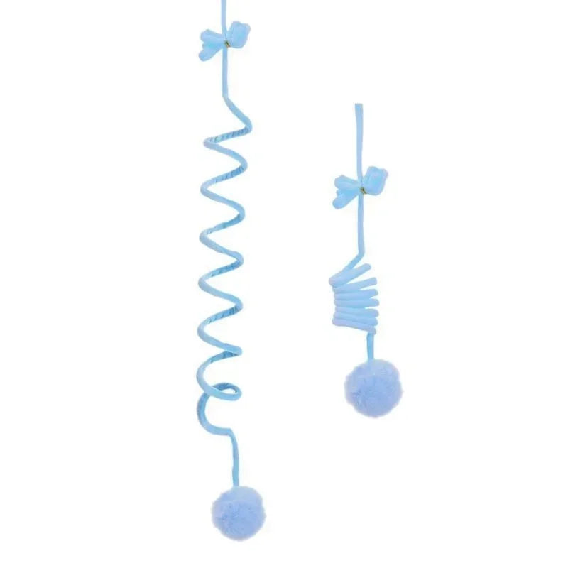 Pet Toy Funny Interactive Cat Stick Spring Rope Ball Plush Toy