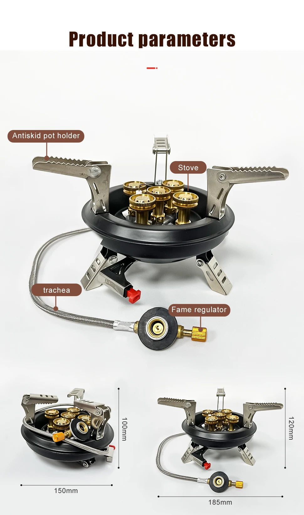 BRS-201A Portable Camping Gas Stove 16000W Butane Burner