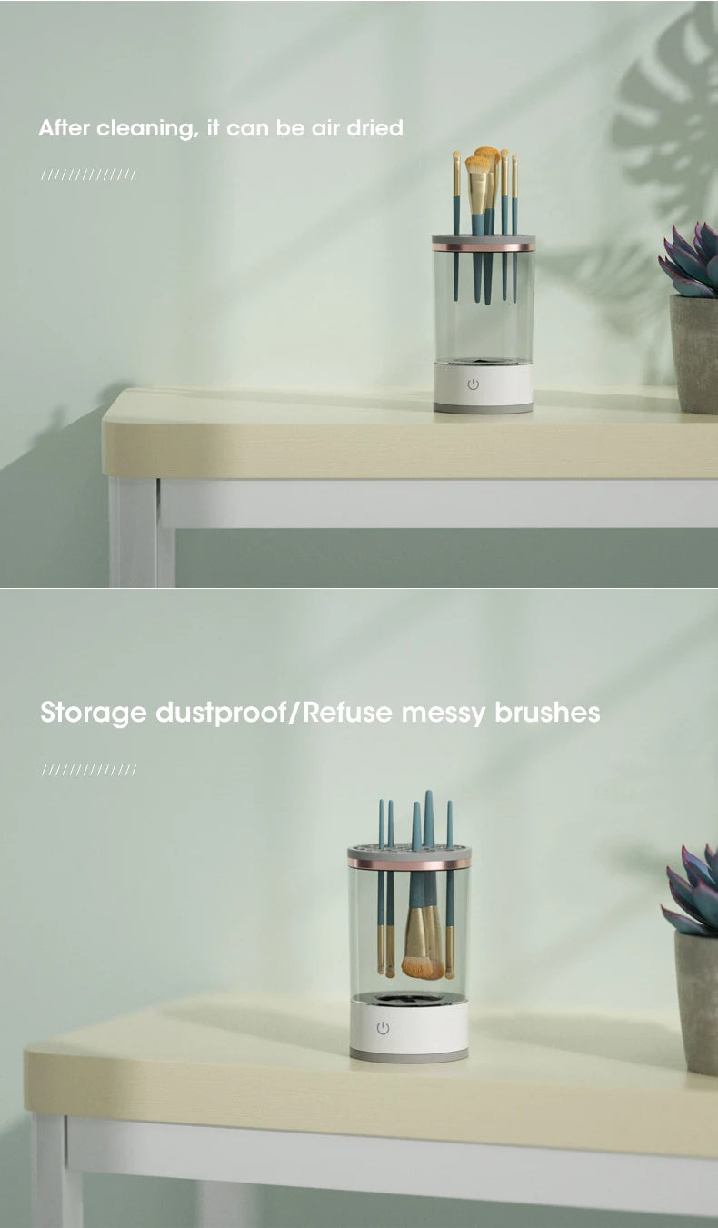 USB Electric Makeup Brush Cleaner Portable 3 In 1 Quick Dry Tool