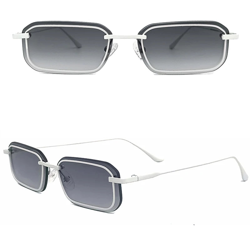 CATERSIDE Retro Punk Sunglasses UV400 Small Frame Fashion Eyewear