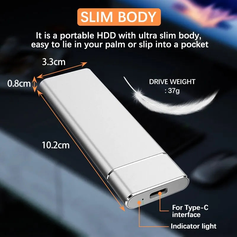 USB3.1 M.2 SSD Enclosure Mobile Case For NVME Type-C Metal