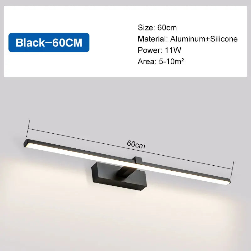 Nordic LED Wall Lamps for Bathroom and Stairs Aluminum Sconce Lighting Fixtures for Makeup and Home Decor